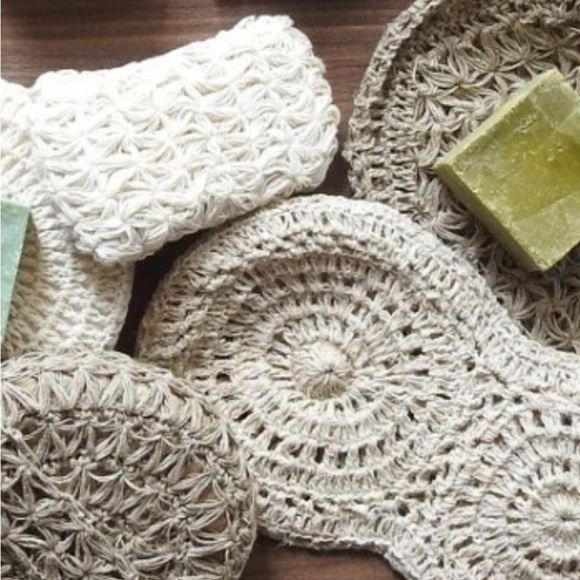 Earth Friendly Bath Glove Organic Cotton Soft Exfoliator Hand Crafted - Picture 8 of 10